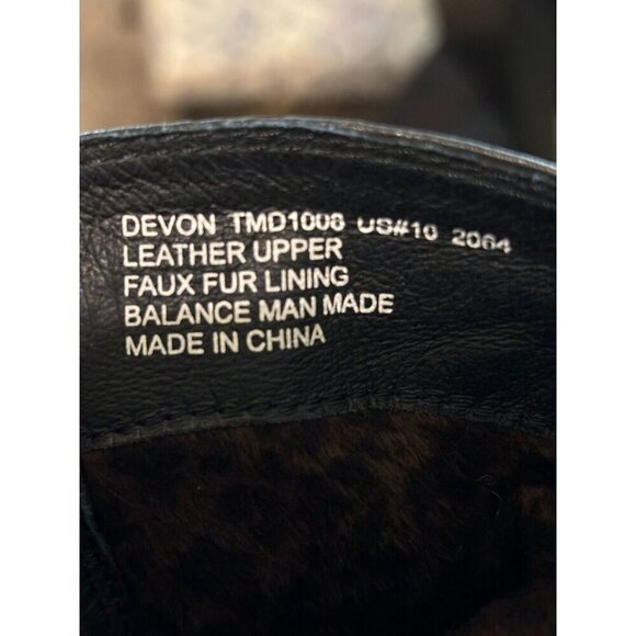 Tara M Devon Zip Up Two Button Black Leather Boots Womens Size 10 - Picture 11 of 11